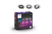Smart Home - Philips Hue Centura Indbygningsspot Rund - Aluminium - 3-Pak - 929003809301