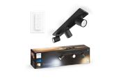 Smart Home - Philips Hue Runner Trippelt Spot - Sort - med Dimmer Switch - 929003811901