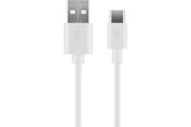 USB kabel - Pro USB-A <-> USB-C - 2m - USB 2.0 - Hvid - PUSB2.0-AC-WHT-2M
