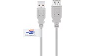 USB kabel - Pro USB-A <-> USB-A - 5m - Grå - 4040849689161