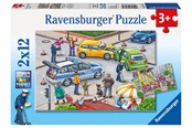 Puslespil - Ravensburger Blue Lights On The Way 2x12p - 10107578