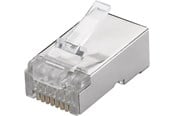 Netværkskabel - Pro RJ45 plug CAT 6 STP shielded (10 pack) - Transparent - 4040849938290
