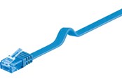 Netværkskabel - Pro LAN CAT 6A U/UTP flat - Blå - 0.5m - 4040849962950