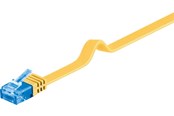 Netværkskabel - Pro CAT 6A U/UTP flat - Gul - 1m - 4040849963070