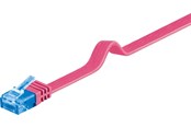 Netværkskabel - Pro LAN CAT 6A U/UTP flat - Pink - 2m - 4040849963209