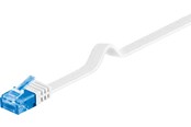 Netværkskabel - Pro LAN CAT 6A U/UTP flat - Hvid - 0.5m - 4040849963032