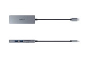 USB hub - Aukey CB-C63 - hub - 3 ports USB hub - USB 3.1 - 3 ports - Grå - CB-C63