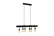 Lamper - EGLO TOWNSHEND 6 langbordspendel 6L, sort - 43712