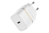 Mobil - Adaptere & Opladere - OtterBox EU Wall Charger 20W - 1X USB-C 20W USB-PD + USB C-Lightning Cable 1m White - 78-80480