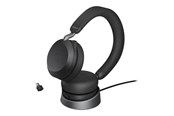 Hovedtelefoner/headset - Jabra Evolve2 75 Link380c UC Stereo Stand Black - 27599-989-889