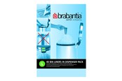 Rengøring - brabantia Size G - trash can liner - high-density polyethylene (HDPE) - white - pack of 40 - 37 56 68