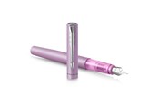 Skrive- og Tegneværktøjer - Parker Vector XL fyldepen | Metallisk lilla lak på messing | Medium spids med Blue Ink Refill | Gaveæske - 2159748