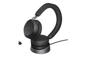 Hovedtelefoner/headset - Jabra Evolve2 75 Link380a UC Stereo Stand Black - 27599-989-989