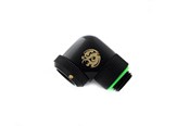Gør-det-selv vandkøling - Bitspower Matt Black Enhance Rotary G1/4" 90-Degree Multi-Link Adapter For OD 12MM - BP-MBE90RML