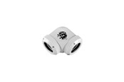 Gør-det-selv vandkøling - Bitspower Deluxe White Enhance 90-Degree Dual Multi-Link Adapter For OD 12MM - BP-DWE90DML