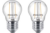 Lyskilder - Philips LED pære Classic Krone 2W/827 (25W) klar 2-pak E27 - 929001238798