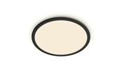 Lamper - Philips Superslim CL550 loftlampe Ø250 mm LED 15W 2700K SceneSwitch IP44, sort - 929002667501
