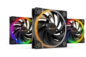 Kabinet Køler - be quiet! LIGHT WINGS 140mm PWM high-speed Triple-Pack - Kabinet køler - 140mm - Sort med RGB LED lys - 31 dBA - BL079