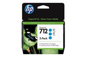 Blæk, Toner & Forbrugsstoffer - HP 712 / 3ED77A 3-Pack Cyan Ink - 3ED77A