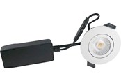 Lamper - Nordtronic Low ECO indbygningsspot rund 6W 3000K, mat hvid - 32111013
