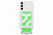 Mobil - Covers & Cases - Samsung Galaxy S22 Silicone Cover with Strap - White - EF-GS901TWEGWW