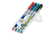 Skrive- og Tegneværktøjer - Staedtler Lumocolor Non-P M 1,0mm 4 ass/boks - 315 WP4