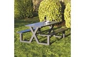 Haveredskaber - HORTUS Bord-/bænkesæt X-model sort nonwood og antracitstel - 801-089