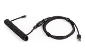 Tastatur - DUTZO Coiled Aviator Micro-USB B cable - Black - Opgraderings tilbehør - Sort - DCA-UMB-BLK