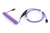 Tastatur - DUTZO Coiled Aviator Micro-USB B cable - Purple - Opgraderings tilbehør - Lilla - DCA-UMB-PUR