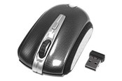 Mus - Deltaco MS-461 - Mouse optical 2 buttons wireless USB Black/Grey - Mus - Optisk - 2 knapper - Sort - MS-461