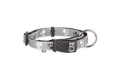 Hunde - Trixie Silver Reflect collar S–M: 30–45 cm/15 mm black/silver grey - TX12222