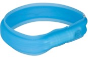 Hunde - Trixie Flash Light Band USB Adjustable LED Safety Collar Blue Size: L-XL 70cm/30mm - TX12672