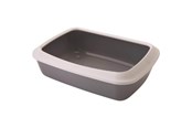 Katte - Savic Iriz Cat Litter Tray with Rim 42cm Cool Grey - K0263K