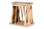 Kanin & gnaver - Trixie Hay manger with lid wood/flamed 25 × 22 × 18 cm - TX61193