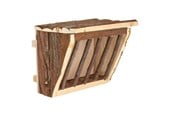 Kanin & gnaver - Trixie Hay manger hanging with lid bark wood 20 × 15 × 17 cm - TX61191