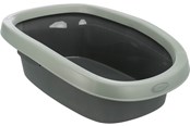 Katte - Trixie Carlo cat litter tray with rim 31 × 14 × 43 cm anthracite/grey-green - TX40211