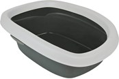 Katte - Trixie Carlo cat litter tray with rim 2: 38 × 17 × 58 cm dark grey/light grey - TX40121