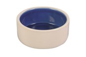 Hunde - Trixie Bowl ceramic 2.3 l/ø 22 cm cream/blue - TX2452