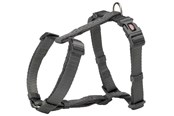 Hunde - Trixie Premium H-harness M–L: 52–75 cm/20 mm graphite - TX203416