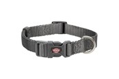Hunde - Trixie Premium collar L–XL: 40–65 cm/25 mm graphite - TX201716