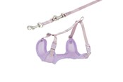 Hunde - Trixie Junior Puppy Blød Sele med Line Lys Lilla Størrelse S-M Maveomkreds 26-34cm - TX15564
