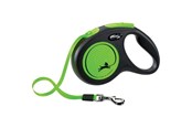 Hunde - Flexi New NEON leash M 5M 25KG black/neon green - H7829G