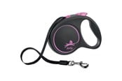 Hunde - Flexi Black Design L leash 5 m 50 kg pink - H78016P