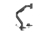 Skærmholder - DUTZO Skærmholder til 1 skærm (op til 49") - Heavy Duty med USB A & C porte - Sort - MMAHDB-1