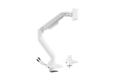 Skærmholder - DUTZO Skærmholder til 1 skærm (op til 49") - Heavy Duty med USB A & C porte - Hvid - MMAHDW-1