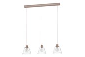 Lamper - EGLO COPLEY langsbordspendel, roseguld/klar - 43632