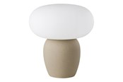 Lamper - EGLO CAHUAMA bordlampe, hvid/lysebrun - 99824