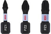 Bor & bits - Bosch Impact Control Screwdriver Bits Set PZ1-PZ2-PZ3 25 mm - 2608522471