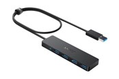 USB hub - Anker 4-Port Ultra Slim USB3.0 Data Hub - Black USB hub - USB 3.0 - 4 ports - Sort - A7516016