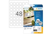 Papir, Fotopapir og Etiketter - HERMA Labels A4 Ø 30 mm Round White 1200pc - 10915